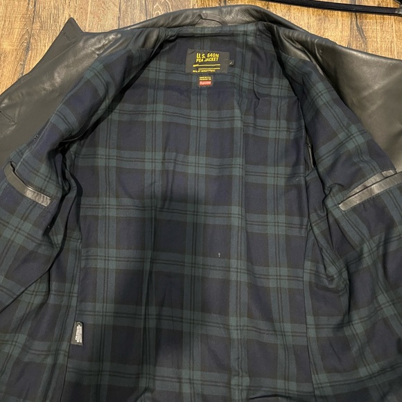 Supreme x Schott leather pea coat - Picture 3 of 4